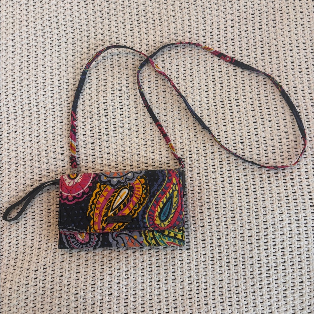 Vera Bradley wallet with removable strap.